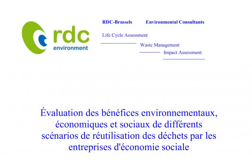 Rapport final réalisé par RDC-Environnement pour l'Office wallon des Déchets