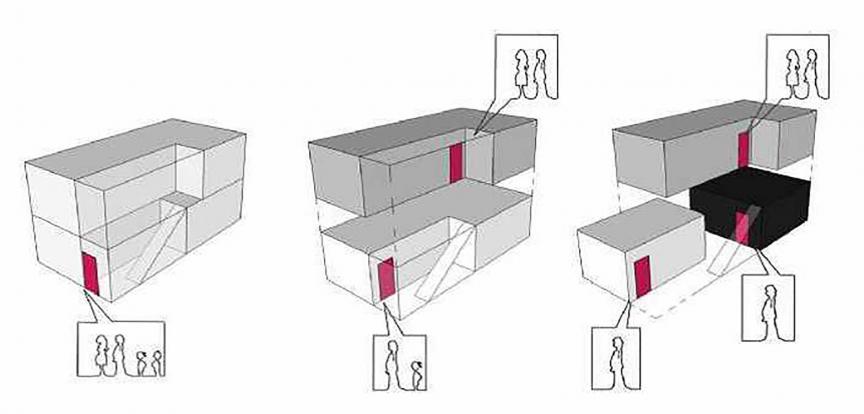Figure 12 : [047] Rue Stuckens, flexibilité maximale dans une maison évolutive, architecte : FHW architectes.