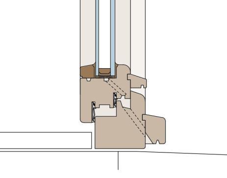Figure 82 : Situation projetée : Pose d’un châssis neuf double vitrage en bois, 
source : Ceraa asbl.